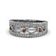 1 - Aurelia 0.50 ctw Smoky Quartz and Lab Grown Diamond Wedding Band 