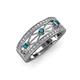 3 - Aurelia 0.52 ctw London Blue Topaz and Lab Grown Diamond Wedding Band 