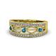 1 - Aurelia 0.52 ctw London Blue Topaz and Lab Grown Diamond Wedding Band 