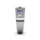 5 - Aurelia 0.50 ctw Tanzanite and Lab Grown Diamond Wedding Band 