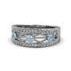 1 - Aurelia 0.47 ctw Aquamarine and Lab Grown Diamond Wedding Band 