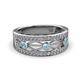 2 - Aurelia 0.47 ctw Aquamarine and Lab Grown Diamond Wedding Band 