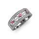 3 - Aurelia 0.47 ctw Pink Tourmaline and Lab Grown Diamond Wedding Band 