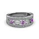 2 - Aurelia 0.47 ctw Amethyst and Lab Grown Diamond Wedding Band 