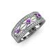 3 - Aurelia 0.47 ctw Amethyst and Lab Grown Diamond Wedding Band 