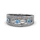 1 - Aurelia 0.52 ctw Blue Topaz and Lab Grown Diamond Wedding Band 