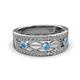 2 - Aurelia 0.52 ctw Blue Topaz and Lab Grown Diamond Wedding Band 