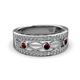 2 - Aurelia 0.54 ctw Red Garnet and Lab Grown Diamond Wedding Band 