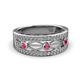 2 - Aurelia 0.54 ctw Rhodolite Garnet and Lab Grown Diamond Wedding Band 