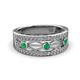 2 - Aurelia 0.47 ctw Emerald and Lab Grown Diamond Wedding Band 