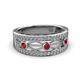 2 - Aurelia 0.53 ctw Ruby and Lab Grown Diamond Wedding Band 