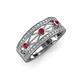 3 - Aurelia 0.53 ctw Ruby and Lab Grown Diamond Wedding Band 