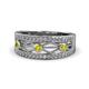 1 - Aurelia 0.53 ctw Yellow and White Lab Grown Diamond Wedding Band 