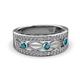 2 - Aurelia 0.52 ctw London Blue Topaz and Lab Grown Diamond Wedding Band 