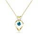1 - Sallie London Blue Topaz Heart Pendant 