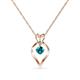1 - Sallie London Blue Topaz Heart Pendant 
