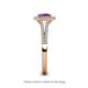 5 - Raisa Desire Oval Shape Amethyst and Round Lab Grown Diamond Halo Engagement Ring 