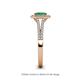5 - Raisa Desire Oval Shape Emerald and Round Diamond Halo Engagement Ring 