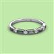3 - Kelli 0.87 ctw Baguette Shape Created Alexandrite and Round Lab Grown Diamond Milgrain Wedding Band 