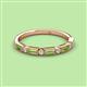 3 - Kelli 0.87 ctw Baguette Shape Peridot and Round Lab Grown Diamond Milgrain Wedding Band 