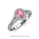 3 - Raisa Desire Pink Tourmaline and Diamond Halo Engagement Ring 