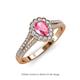 3 - Raisa Desire Pink Tourmaline and Diamond Halo Engagement Ring 