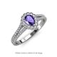 3 - Raisa Desire Iolite and Diamond Halo Engagement Ring 