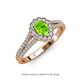 3 - Raisa Desire Peridot and Diamond Halo Engagement Ring 