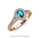 3 - Raisa Desire London Blue Topaz and Diamond Halo Engagement Ring 