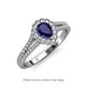 3 - Raisa Desire Blue Sapphire and Diamond Halo Engagement Ring 