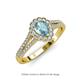 3 - Raisa Desire Aquamarine and Diamond Halo Engagement Ring 