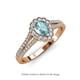 3 - Raisa Desire Aquamarine and Diamond Halo Engagement Ring 