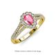 3 - Raisa Desire Pink Tourmaline and Diamond Halo Engagement Ring 