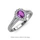 3 - Raisa Desire Amethyst and Diamond Halo Engagement Ring 