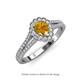 3 - Raisa Desire Citrine and Diamond Halo Engagement Ring 