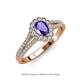 3 - Raisa Desire Iolite and Diamond Halo Engagement Ring 