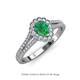 3 - Raisa Desire Emerald and Diamond Halo Engagement Ring 