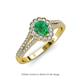 3 - Raisa Desire Emerald and Diamond Halo Engagement Ring 