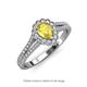 3 - Raisa Desire Yellow Sapphire and Diamond Halo Engagement Ring 
