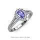3 - Raisa Desire Tanzanite and Diamond Halo Engagement Ring 