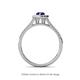 4 - Raisa Desire Blue Sapphire and Diamond Halo Engagement Ring 