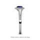 5 - Raisa Desire Blue Sapphire and Diamond Halo Engagement Ring 