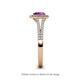 5 - Raisa Desire Amethyst and Diamond Halo Engagement Ring 