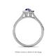 4 - Raisa Desire Iolite and Diamond Halo Engagement Ring 