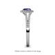 5 - Raisa Desire Iolite and Diamond Halo Engagement Ring 