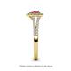 5 - Raisa Desire Rhodolite Garnet and Diamond Halo Engagement Ring 