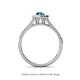 4 - Raisa Desire London Blue Topaz and Diamond Halo Engagement Ring 