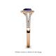 5 - Raisa Desire Blue Sapphire and Diamond Halo Engagement Ring 
