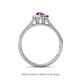 4 - Raisa Desire Amethyst and Diamond Halo Engagement Ring 