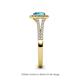 5 - Raisa Desire Blue Topaz and Diamond Halo Engagement Ring 